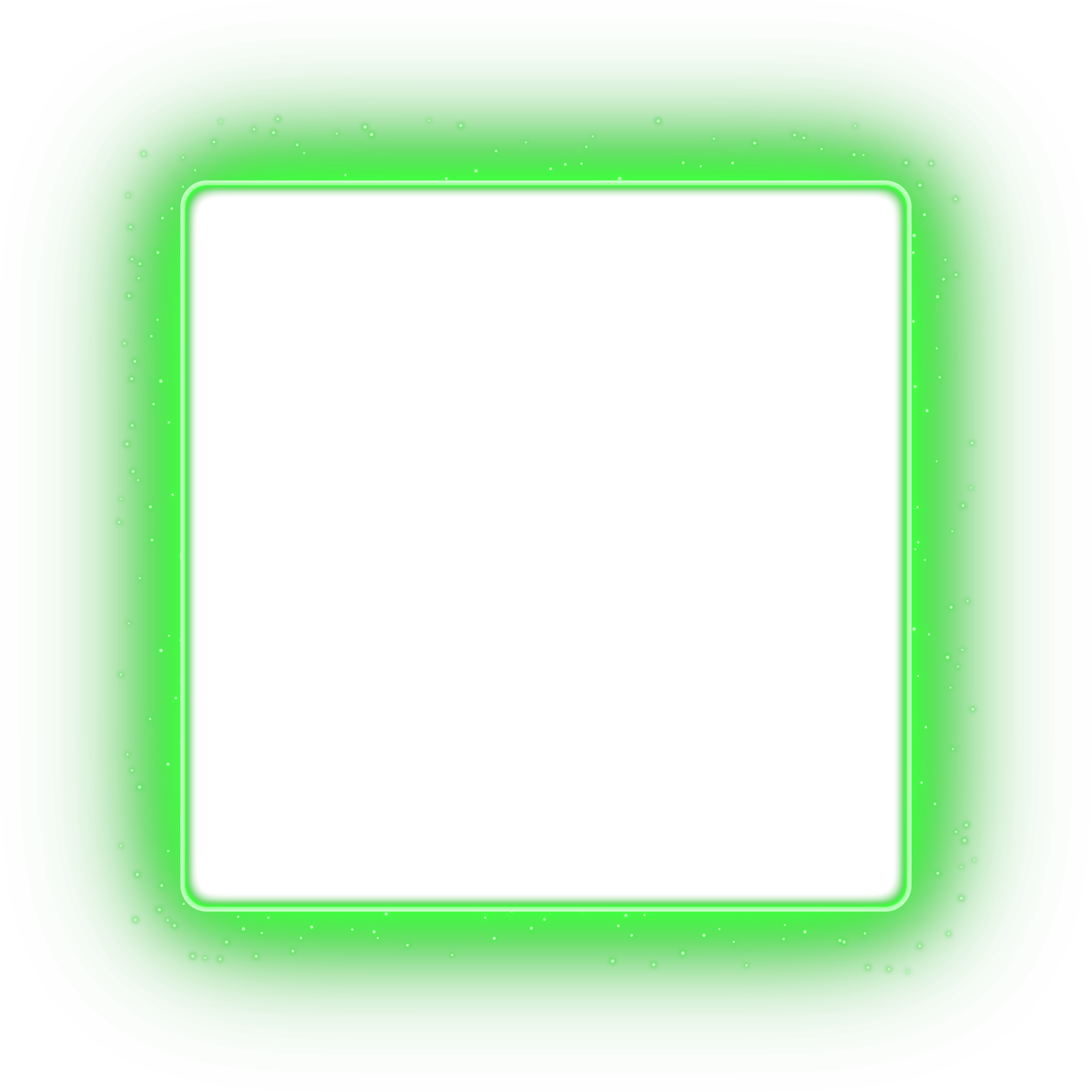 green glowing square frame